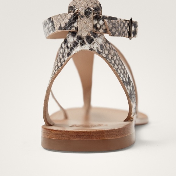 NWT Massimo Dutti Animal Print Flat Sandals Size 8 - Picture 4 of 8